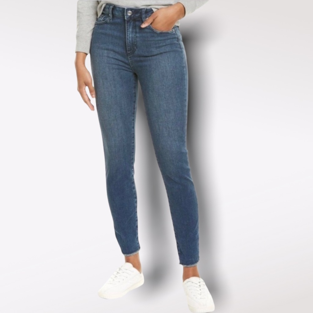 1. State New With Tags Raw Hem Meadow Wash High-rise Stretch Skinny Jeans. Sz 25